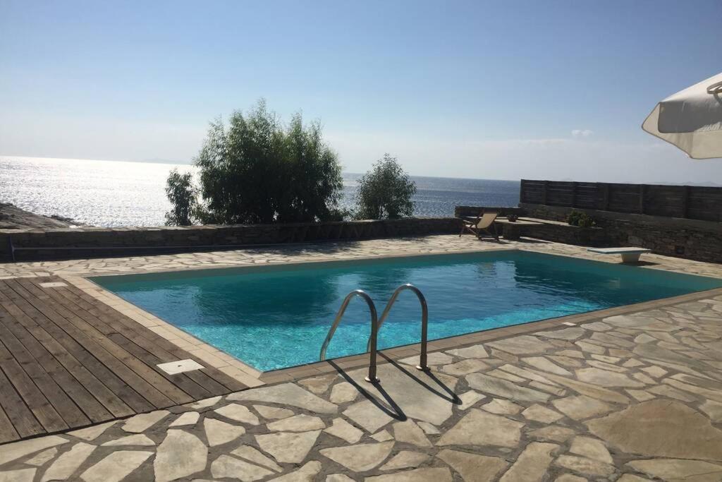Sunset With Swimming Pool At Tzia Villa Ligia (Kea)