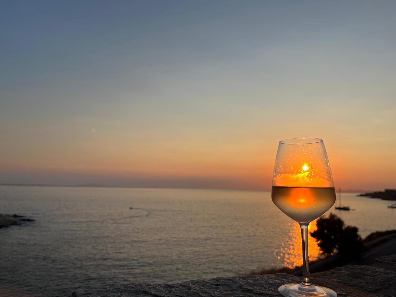 Sunset With Swimming Pool At Tzia Villa